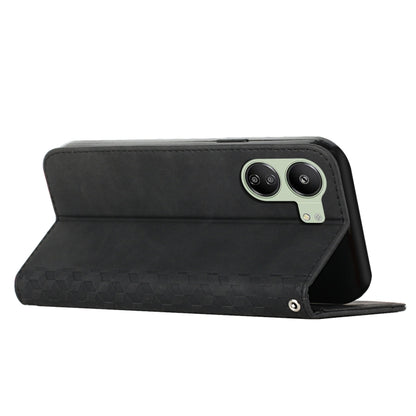 For Xiaomi Redmi 13C Diamond Splicing Skin Feel Magnetic Leather Phone Case(Black) by buy2fix