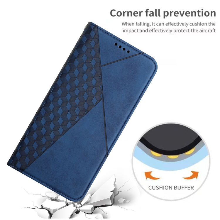 For Xiaomi 14 Diamond Splicing Skin Feel Magnetic Leather Phone Case(Blue) - Xiaomi Cases by buy2fix | Online Shopping UK | buy2fix