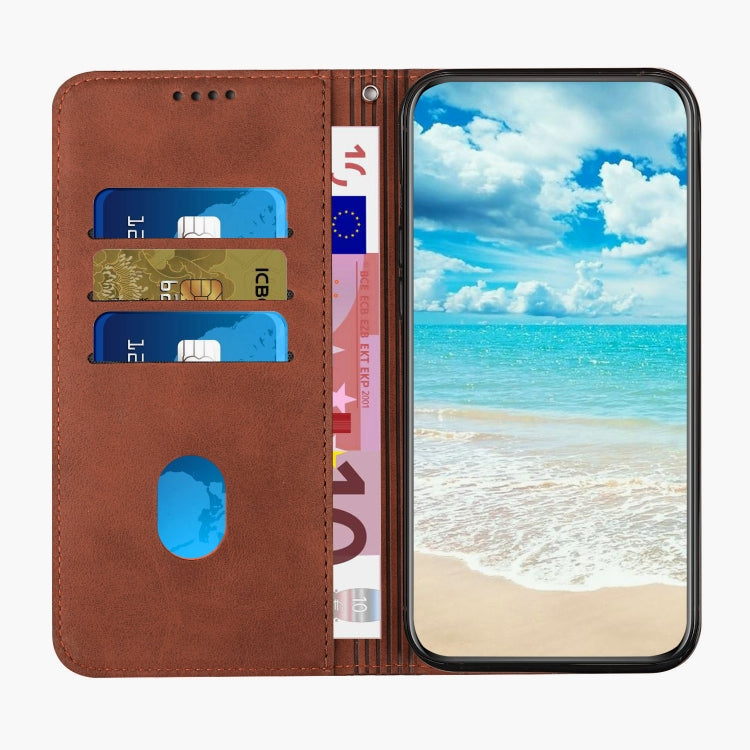 For Xiaomi Redmi K70 / K70 Pro Diamond Splicing Skin Feel Magnetic Leather Phone Case(Brown) - Xiaomi Cases by buy2fix | Online Shopping UK | buy2fix