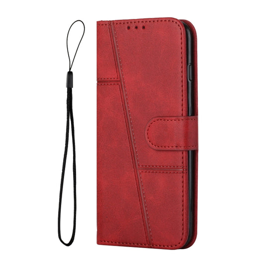 For Xiaomi Redmi K70 / K70 Pro Stitching Calf Texture Buckle Leather Phone Case(Red) - Xiaomi Cases by buy2fix | Online Shopping UK | buy2fix