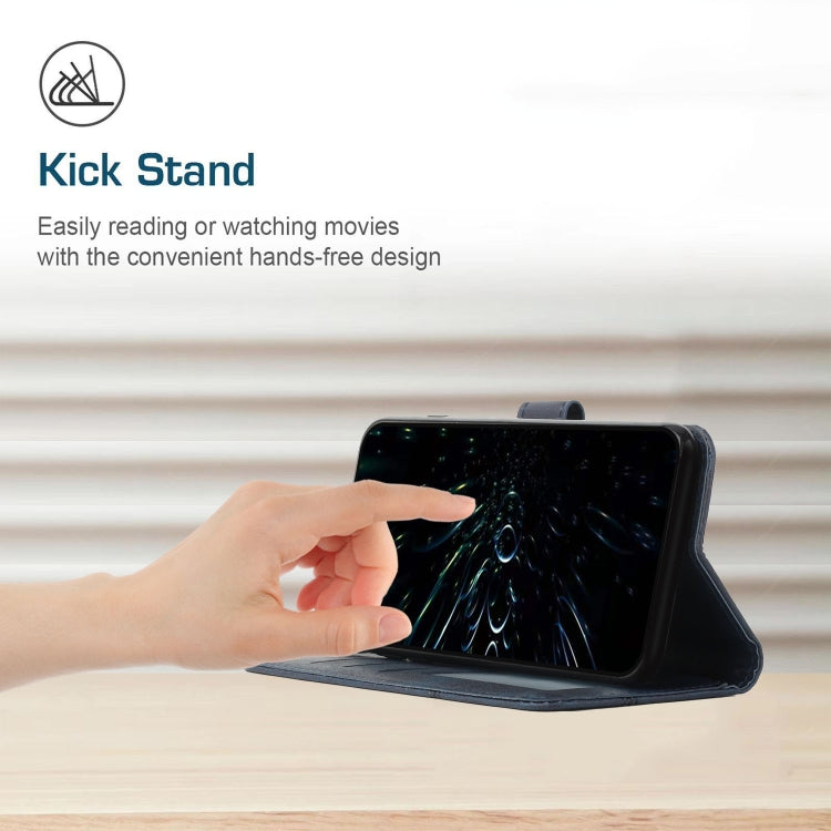 For Xiaomi Redmi K70 / K70 Pro Stitching Calf Texture Buckle Leather Phone Case(Blue) - Xiaomi Cases by buy2fix | Online Shopping UK | buy2fix