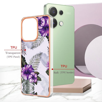 For Xiaomi Redmi Note 13 4G Global Electroplating IMD TPU Phone Case(Purple Flower) - Xiaomi Cases by buy2fix | Online Shopping UK | buy2fix