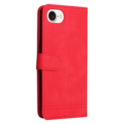For iPhone 16e Skin Feel Life Tree Leather Phone Case(Red) - iPhone 16e Cases by buy2fix | Online Shopping UK | buy2fix