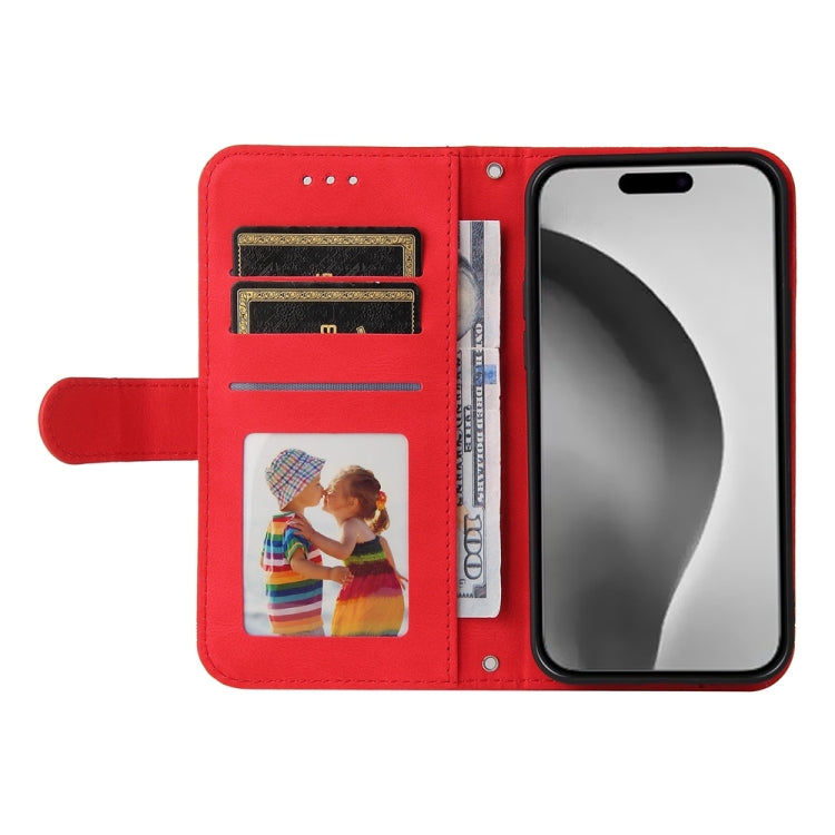 For iPhone 16 Pro Max Skin Feel Life Tree Leather Phone Case(Red) by buy2fix