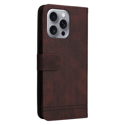 For iPhone 16 Pro Max Skin Feel Life Tree Leather Phone Case(Brown) by buy2fix