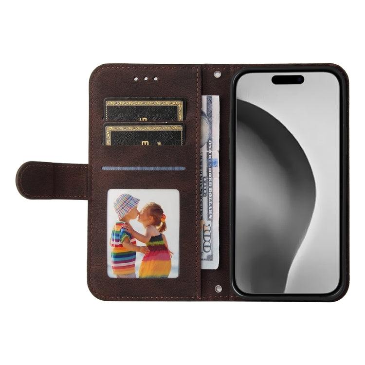 For iPhone 16 Pro Max Skin Feel Life Tree Leather Phone Case(Brown) by buy2fix