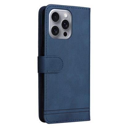 For iPhone 16 Pro Max Skin Feel Life Tree Leather Phone Case(Blue) by buy2fix