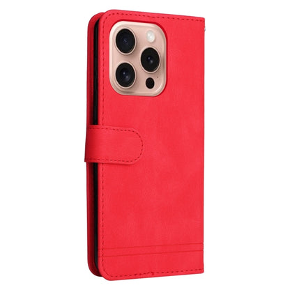For iPhone 16 Pro Skin Feel Life Tree Leather Phone Case(Red) by buy2fix
