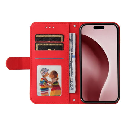 For iPhone 16 Pro Skin Feel Life Tree Leather Phone Case(Red) by buy2fix