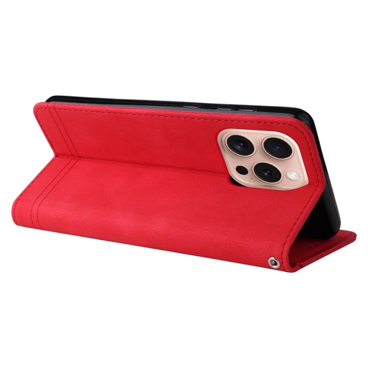 For iPhone 16 Pro Skin Feel Life Tree Leather Phone Case(Red) by buy2fix