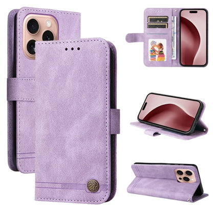 For iPhone 16 Pro Skin Feel Life Tree Leather Phone Case(Purple) by buy2fix
