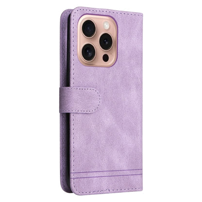 For iPhone 16 Pro Skin Feel Life Tree Leather Phone Case(Purple) by buy2fix