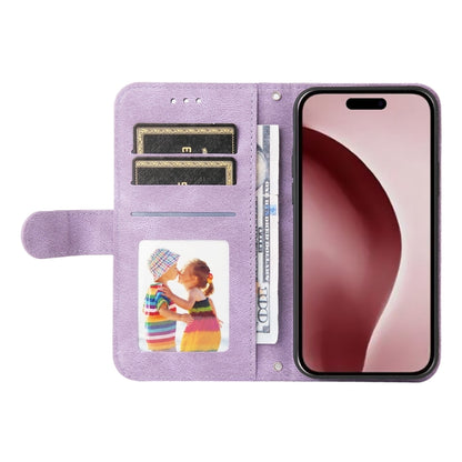 For iPhone 16 Pro Skin Feel Life Tree Leather Phone Case(Purple) by buy2fix