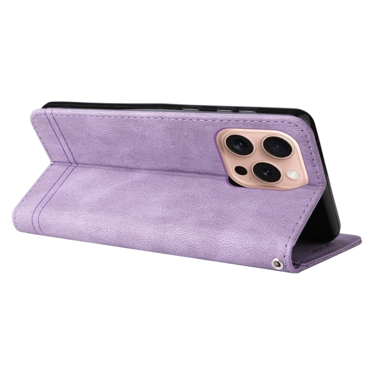 For iPhone 16 Pro Skin Feel Life Tree Leather Phone Case(Purple) by buy2fix