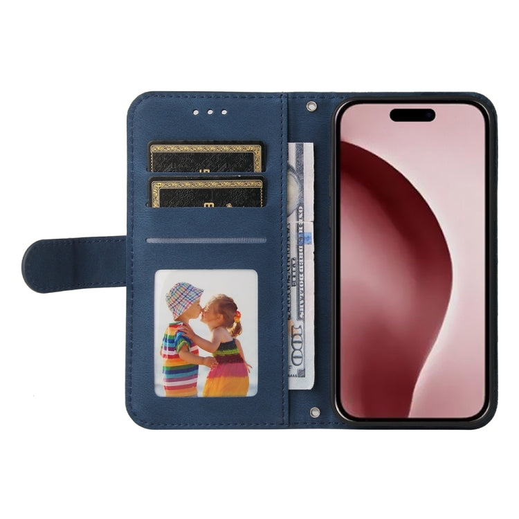 For iPhone 16 Pro Skin Feel Life Tree Leather Phone Case(Blue) by buy2fix