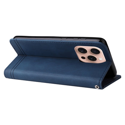 For iPhone 16 Pro Skin Feel Life Tree Leather Phone Case(Blue) by buy2fix