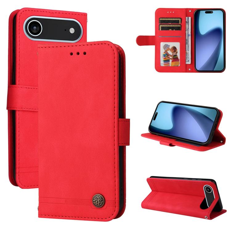 For iPhone Air Skin Feel Life Tree Leather Phone Case(Red) - iPhone Air Cases by buy2fix | Online Shopping UK | buy2fix