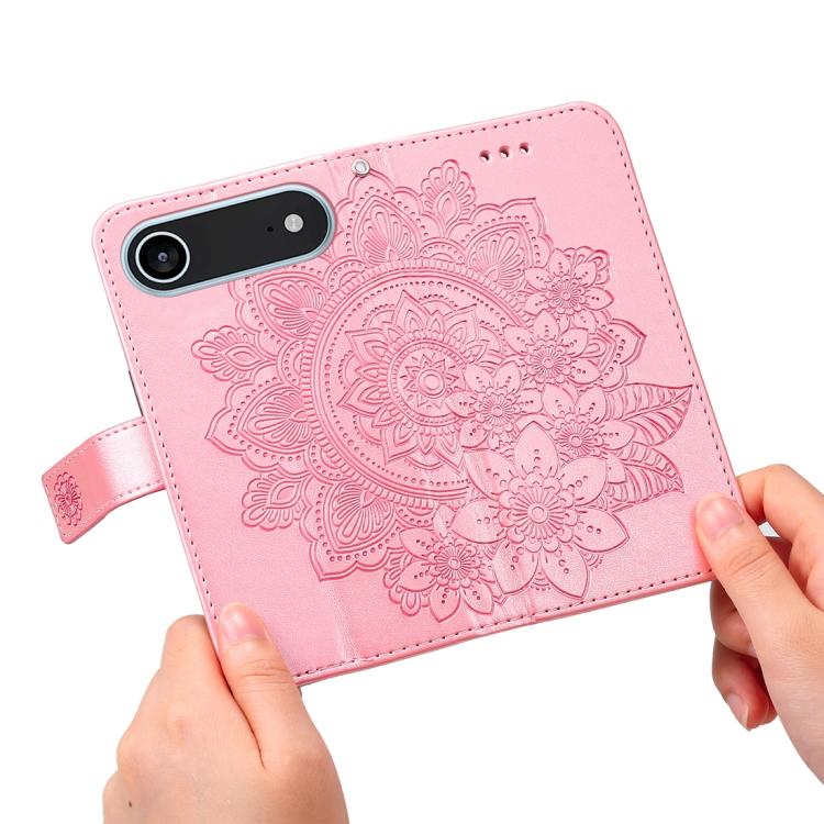 For iPhone Air Seven-petal Flowers Embossing Leather Phone Case(Rose Gold) - iPhone Air Cases by buy2fix | Online Shopping UK | buy2fix