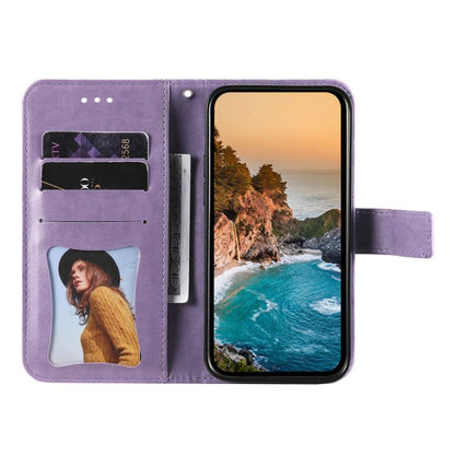 For iPhone Air Seven-petal Flowers Embossing Leather Phone Case(Light Purple) - iPhone Air Cases by buy2fix | Online Shopping UK | buy2fix