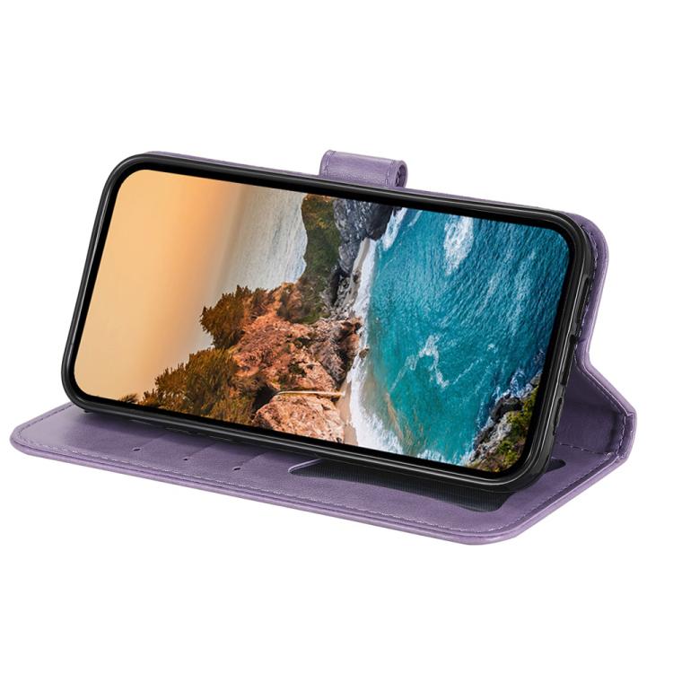 For iPhone Air Seven-petal Flowers Embossing Leather Phone Case(Light Purple) - iPhone Air Cases by buy2fix | Online Shopping UK | buy2fix