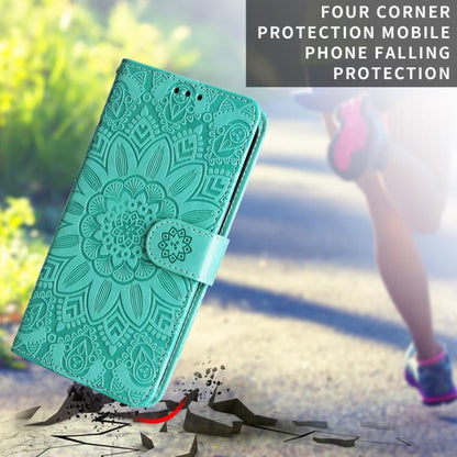 For iPhone Air Embossed Sunflower Leather Phone Case(Green) - iPhone Air Cases by buy2fix | Online Shopping UK | buy2fix