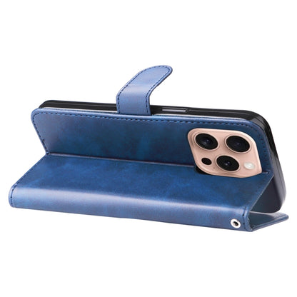 For iPhone 16 Pro Fashion Calf Texture Zipper Leather Phone Case(Blue) by buy2fix