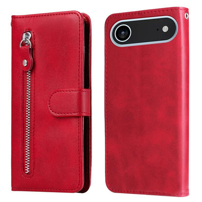 For iPhone Air Fashion Calf Texture Zipper Leather Phone Case(Red) - iPhone Air Cases by buy2fix | Online Shopping UK | buy2fix