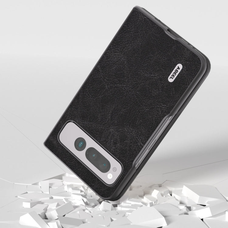 For Google Pixel Fold ABEEL Dream Litchi Texture PU Phone Case(Black) by buy2fix