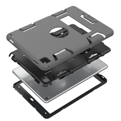 For iPad 9.7(2017) Shockproof PC + Silicone Protective Case，with Holder(Gray Black) - iPad 9.7 (2018) & (2017) Cases by buy2fix | Online Shopping UK | buy2fix