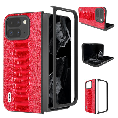 For Google Pixel 9 Pro Fold ABEEL Genuine Leather Weilai Series Phone Case(Red) by buy2fix