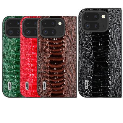 For Google Pixel 9 Pro Fold ABEEL Genuine Leather Weilai Series Phone Case(Red) by buy2fix