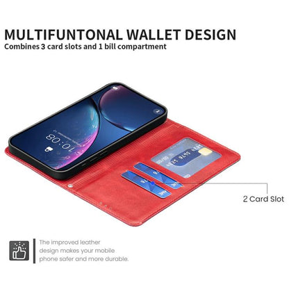 For iPhone Air Rhombus Texture Magnetic Leather Phone Case(Red) - iPhone Air Cases by buy2fix | Online Shopping UK | buy2fix