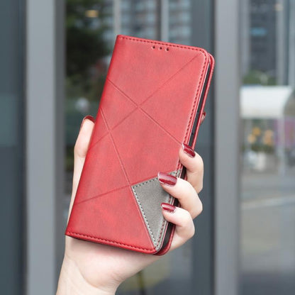 For iPhone Air Rhombus Texture Magnetic Leather Phone Case(Red) - iPhone Air Cases by buy2fix | Online Shopping UK | buy2fix