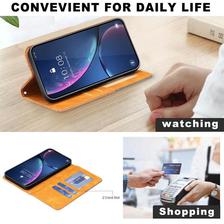 For iPhone Air Rhombus Texture Magnetic Leather Phone Case(Yellow) - iPhone Air Cases by buy2fix | Online Shopping UK | buy2fix