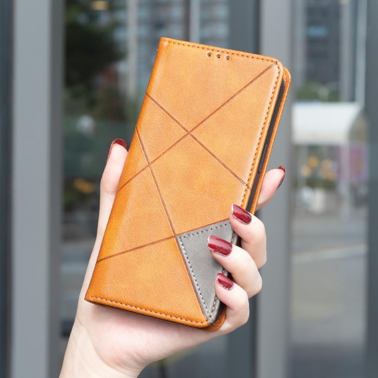 For iPhone Air Rhombus Texture Magnetic Leather Phone Case(Yellow) - iPhone Air Cases by buy2fix | Online Shopping UK | buy2fix