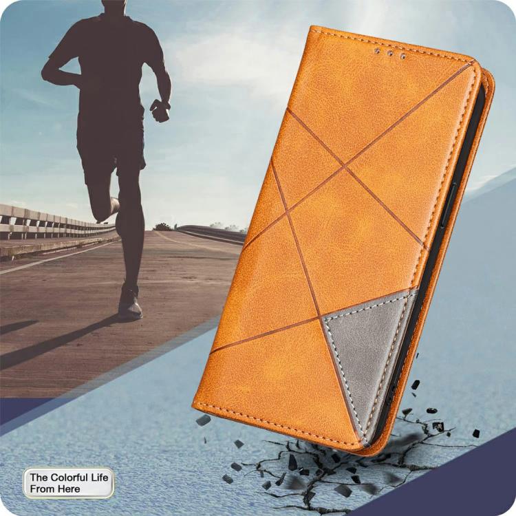 For iPhone Air Rhombus Texture Magnetic Leather Phone Case(Yellow) - iPhone Air Cases by buy2fix | Online Shopping UK | buy2fix