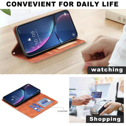 For iPhone Air Rhombus Texture Magnetic Leather Phone Case(Brown) - iPhone Air Cases by buy2fix | Online Shopping UK | buy2fix