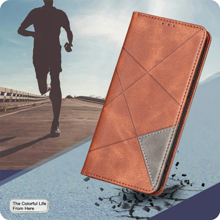 For iPhone Air Rhombus Texture Magnetic Leather Phone Case(Brown) - iPhone Air Cases by buy2fix | Online Shopping UK | buy2fix