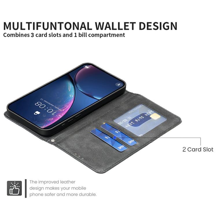 For iPhone Air Rhombus Texture Magnetic Leather Phone Case(Black) - iPhone Air Cases by buy2fix | Online Shopping UK | buy2fix