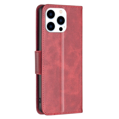 For iPhone 16 Pro Lambskin Texture Pure Color Flip Leather Phone Case(Red) by buy2fix