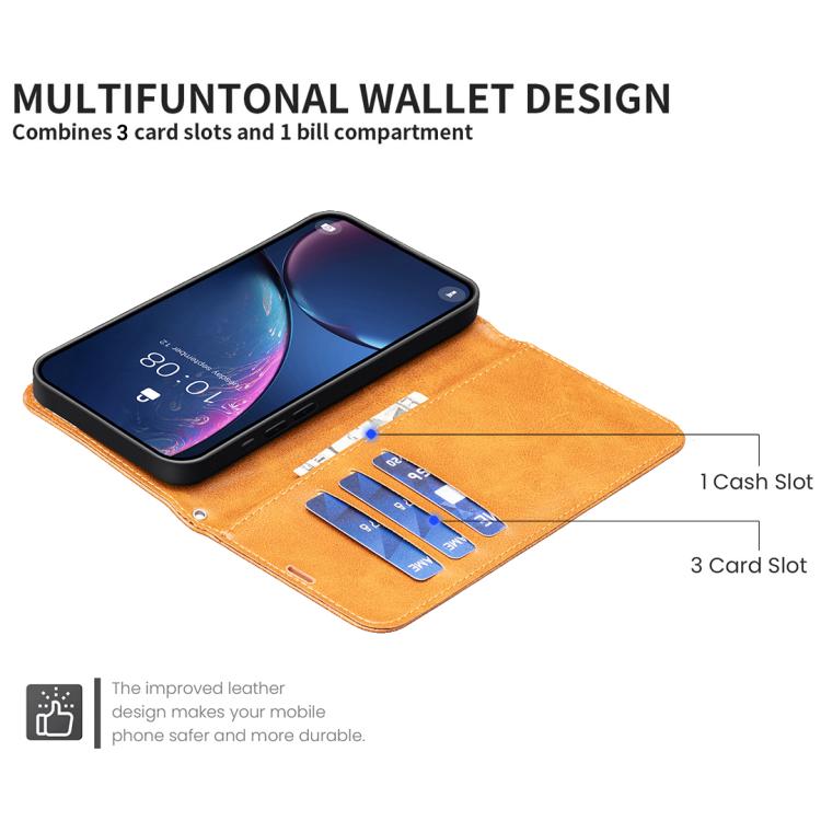 For iPhone Air Lambskin Texture Pure Color Flip Leather Phone Case(Yellow) - iPhone Air Cases by buy2fix | Online Shopping UK | buy2fix