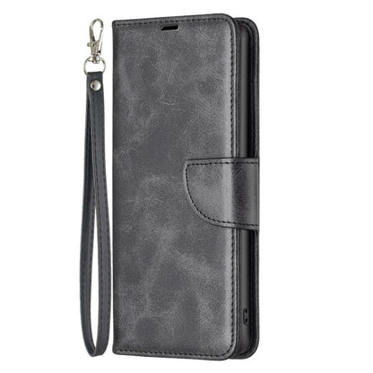 For iPhone Air Lambskin Texture Pure Color Flip Leather Phone Case(Black) - iPhone Air Cases by buy2fix | Online Shopping UK | buy2fix