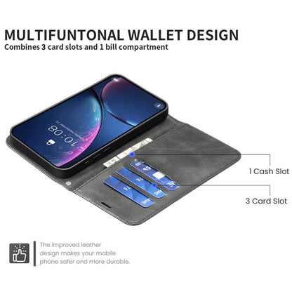 For iPhone Air Lambskin Texture Pure Color Flip Leather Phone Case(Black) - iPhone Air Cases by buy2fix | Online Shopping UK | buy2fix