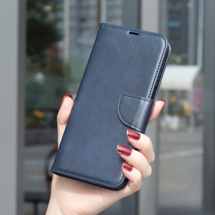 For iPhone Air Lambskin Texture Pure Color Flip Leather Phone Case(Blue) - iPhone Air Cases by buy2fix | Online Shopping UK | buy2fix