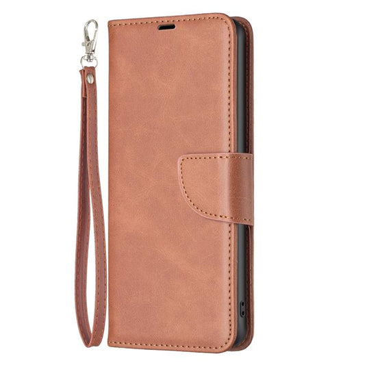 For iPhone Air Lambskin Texture Pure Color Flip Leather Phone Case(Brown) - iPhone Air Cases by buy2fix | Online Shopping UK | buy2fix