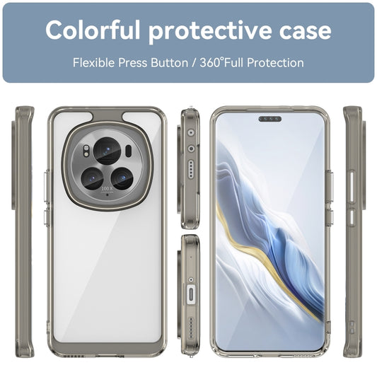For Honor Magic6 Pro 5G Colorful Series Acrylic Hybrid TPU Phone Case(Transparent Grey) - Honor Cases by buy2fix | Online Shopping UK | buy2fix