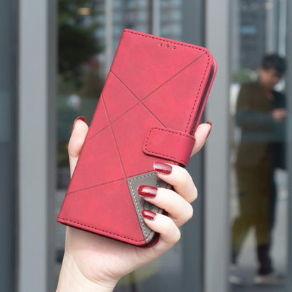 For iPhone Air Magnetic Buckle Rhombus Texture Leather Phone Case(Red) - iPhone Air Cases by buy2fix | Online Shopping UK | buy2fix