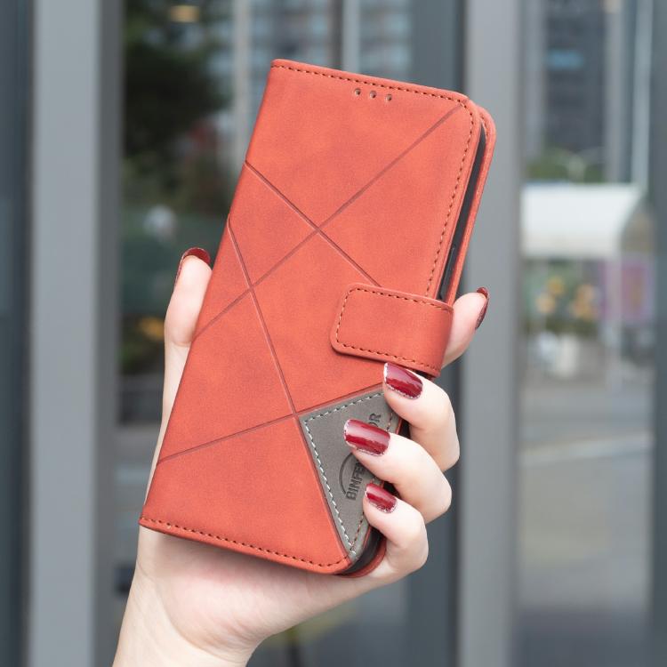 For iPhone Air Magnetic Buckle Rhombus Texture Leather Phone Case(Brown) - iPhone Air Cases by buy2fix | Online Shopping UK | buy2fix