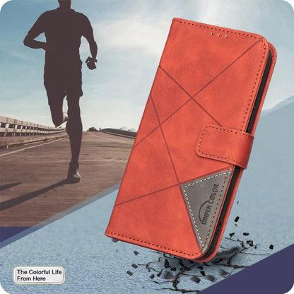 For iPhone Air Magnetic Buckle Rhombus Texture Leather Phone Case(Brown) - iPhone Air Cases by buy2fix | Online Shopping UK | buy2fix