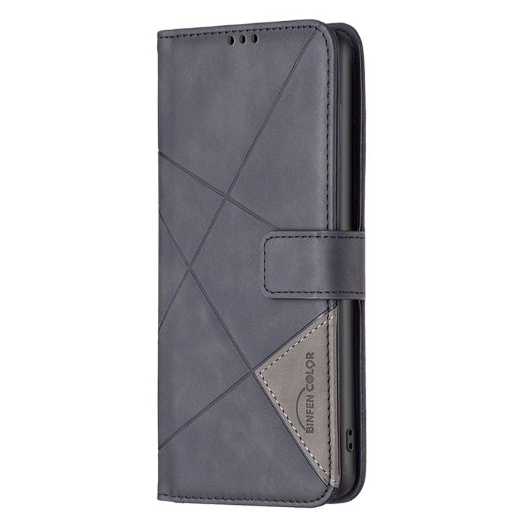 For iPhone Air Magnetic Buckle Rhombus Texture Leather Phone Case(Black) - iPhone Air Cases by buy2fix | Online Shopping UK | buy2fix